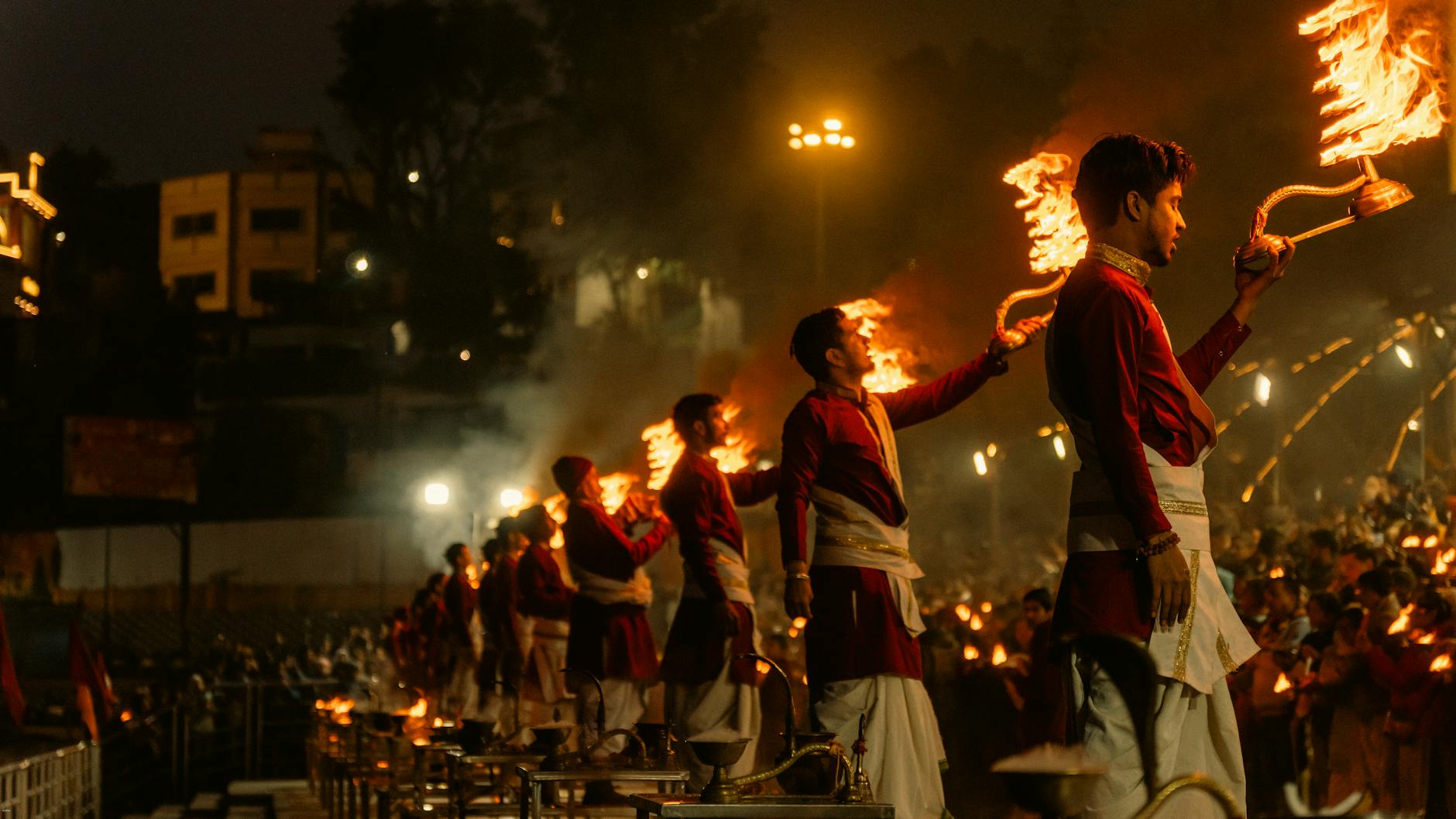 Ganga Aarti ceremony on the Ganges